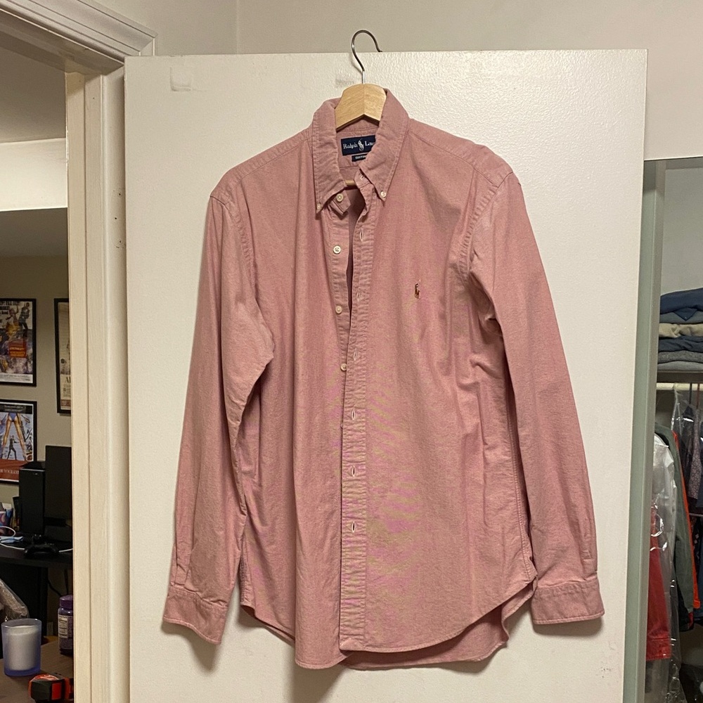 Men's Pink Oxford by Ralph Lauren Shirt